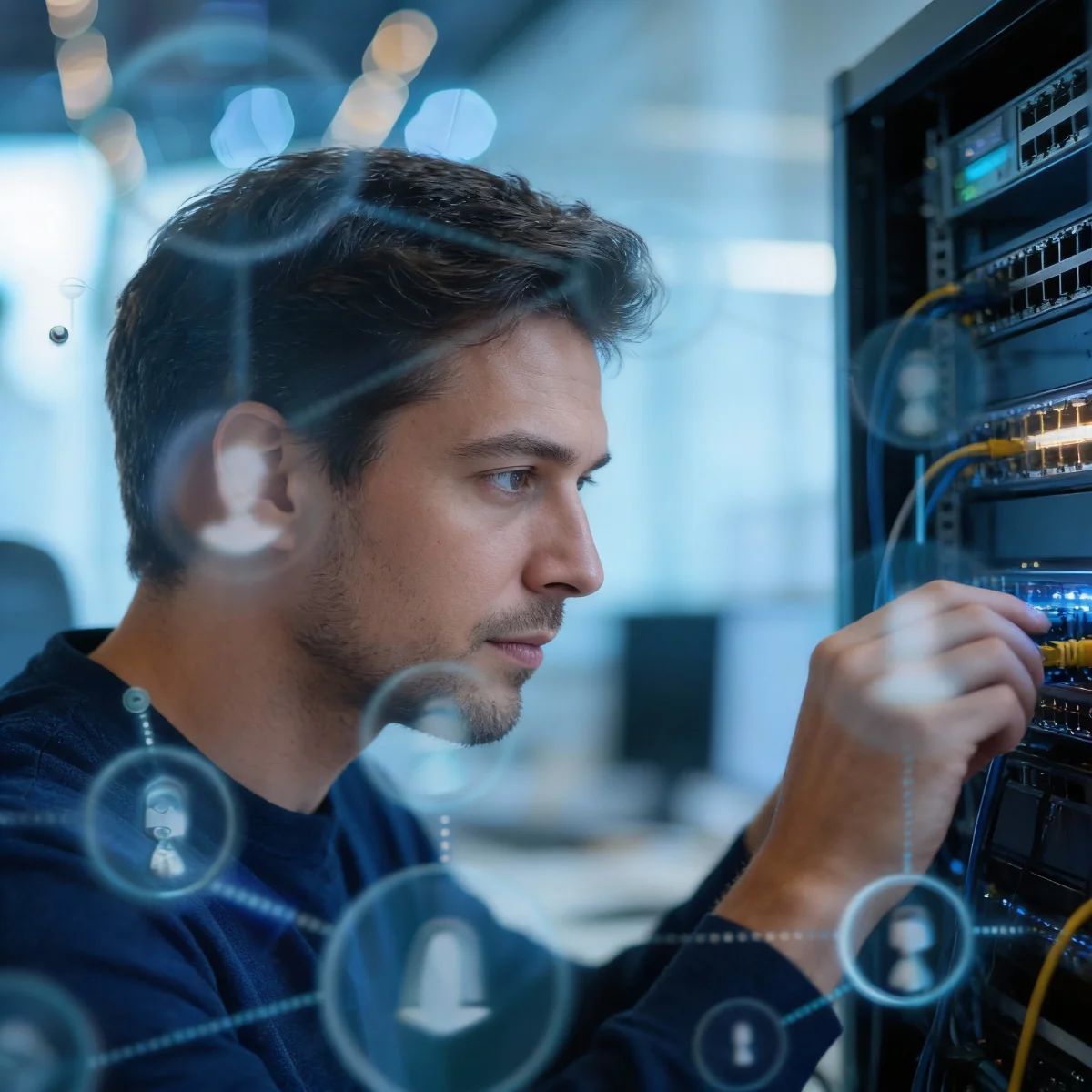 Redes e infraestrutura física (LAN/WAN/Wi-Fi)